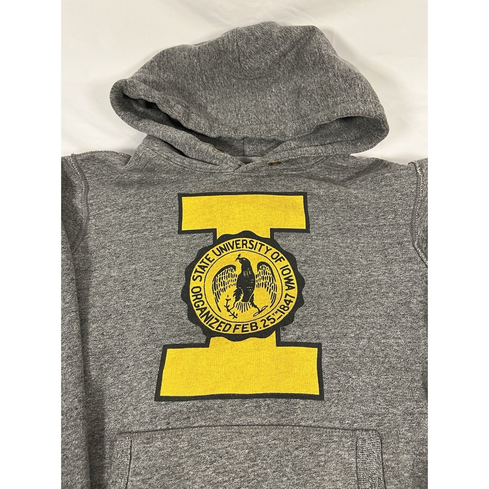 Iowa Hawkeyes Hoodie Small Gray Tailgate Pullover Sweatshirt NCAA
